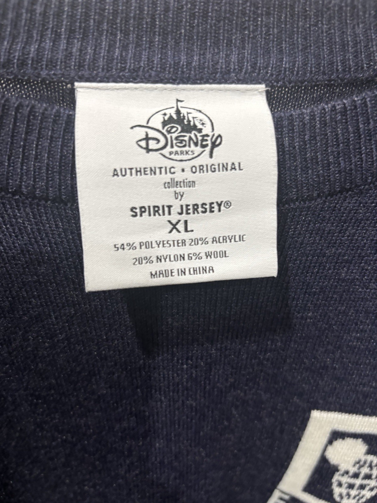 Disney Parks Authentic Spirit Jersey Women’s XL Blue Knit Mickey Sweater