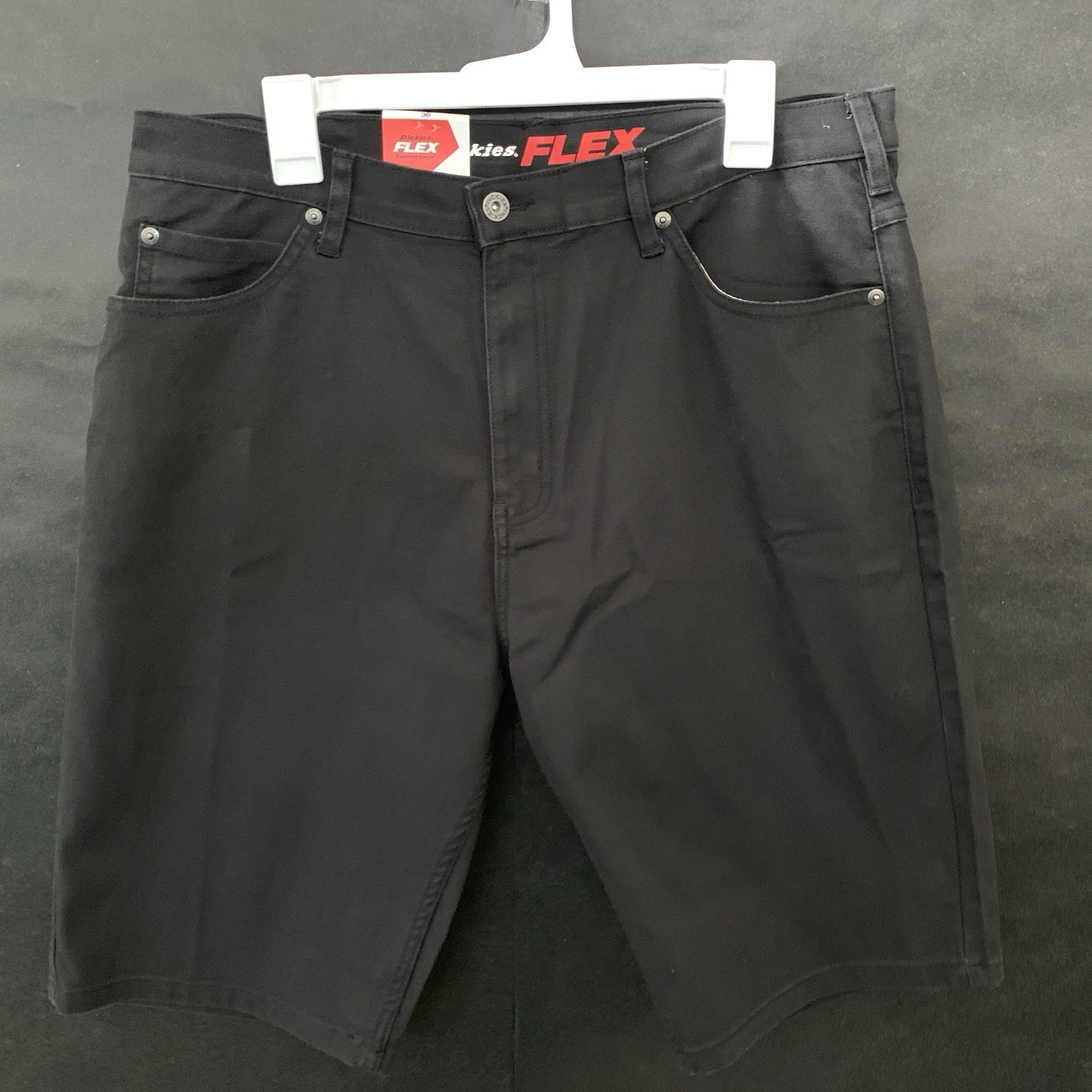 PICK SIZE – Dickies P420309 Mens Black Flex Duck Shorts – 11” Inseam