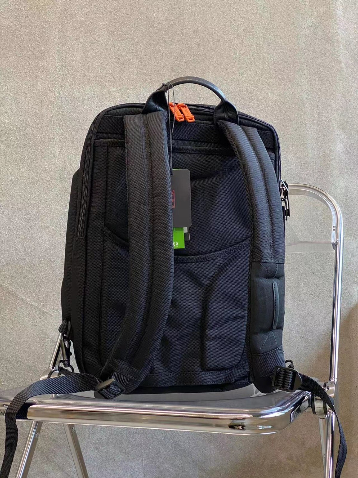 TUMI BACKPACK NYLON / LEATHER BLACK SIZE: 43 X 29 X 19 CM US FREE SHIPPING
