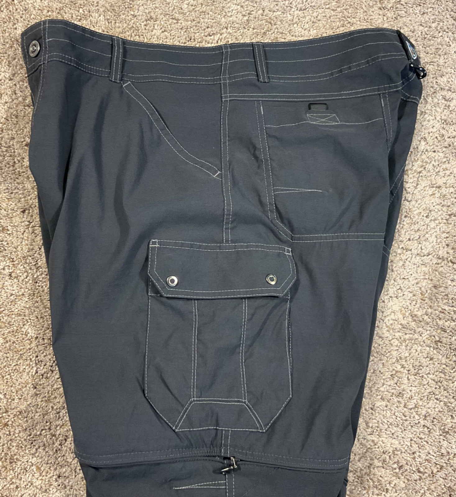 KUHL Renegade Convertible Stealth Cargo Pants Mens 38×30 Black