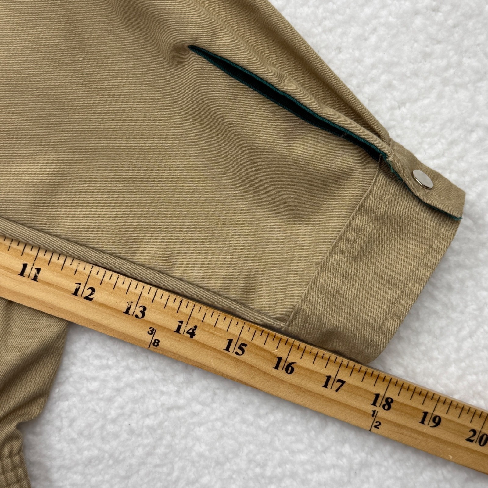 VTG Wrangler Canvas Jacket Zip Up Jacket Logo Normcore Retro Preppy Tan Womens M