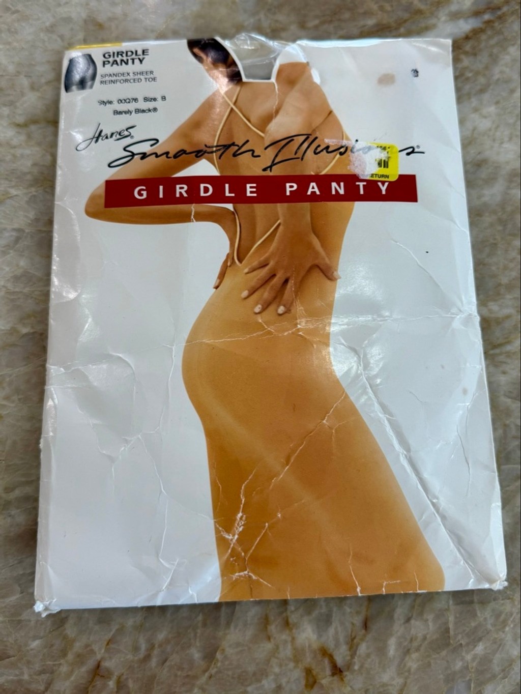 Hanes pantyhose Smooth Illusions Girdle Panty in Barely Black size B. Size chart