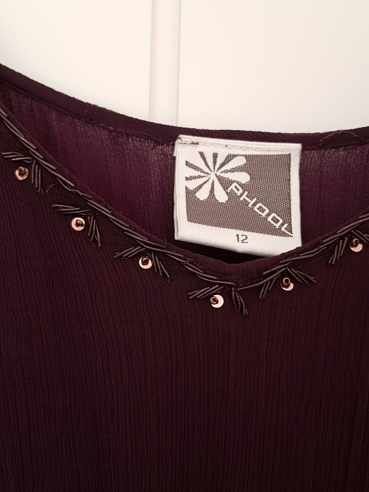 Phool Dark Purple Vest Top, size 12, Excellent Condition