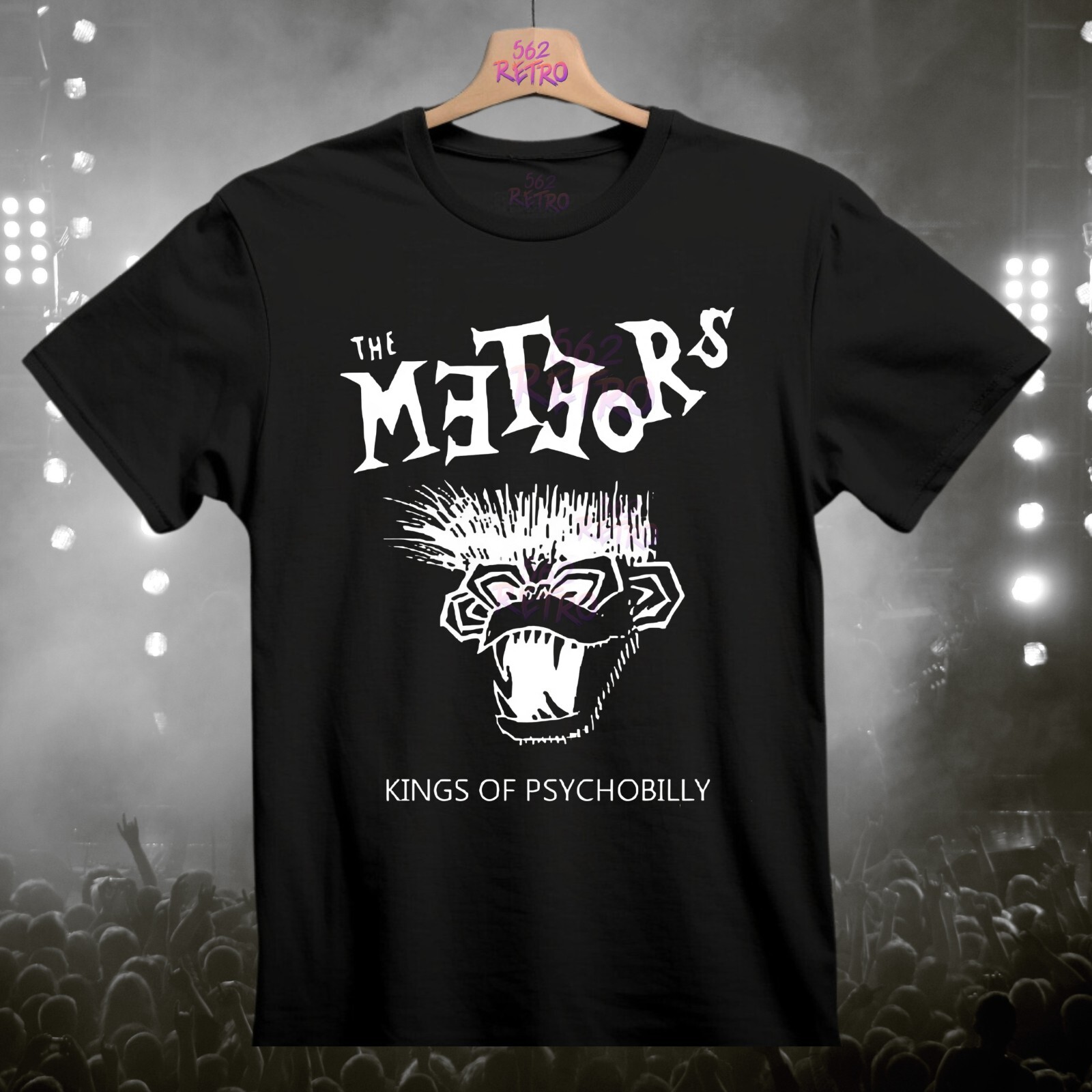 The Meteors Rockabilly, Psychobilly Band T-Shirt Black S-3XL