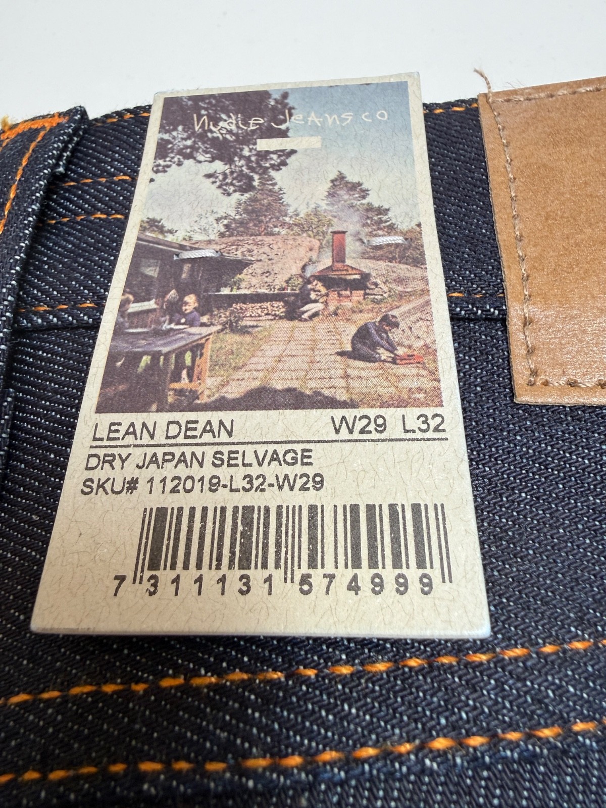 Nudie Jeans Mens Lean Dean Dry Japan Selvage Blue Jeans – W29 x L32 RRP £225