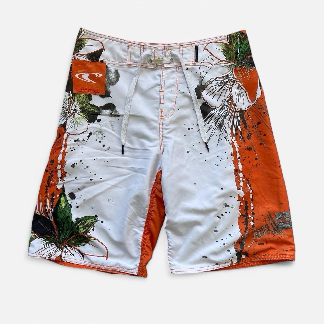 O’Neill Board Shorts 30W Side Lower Zip-able Pocket Wax Card Scraper Swimming