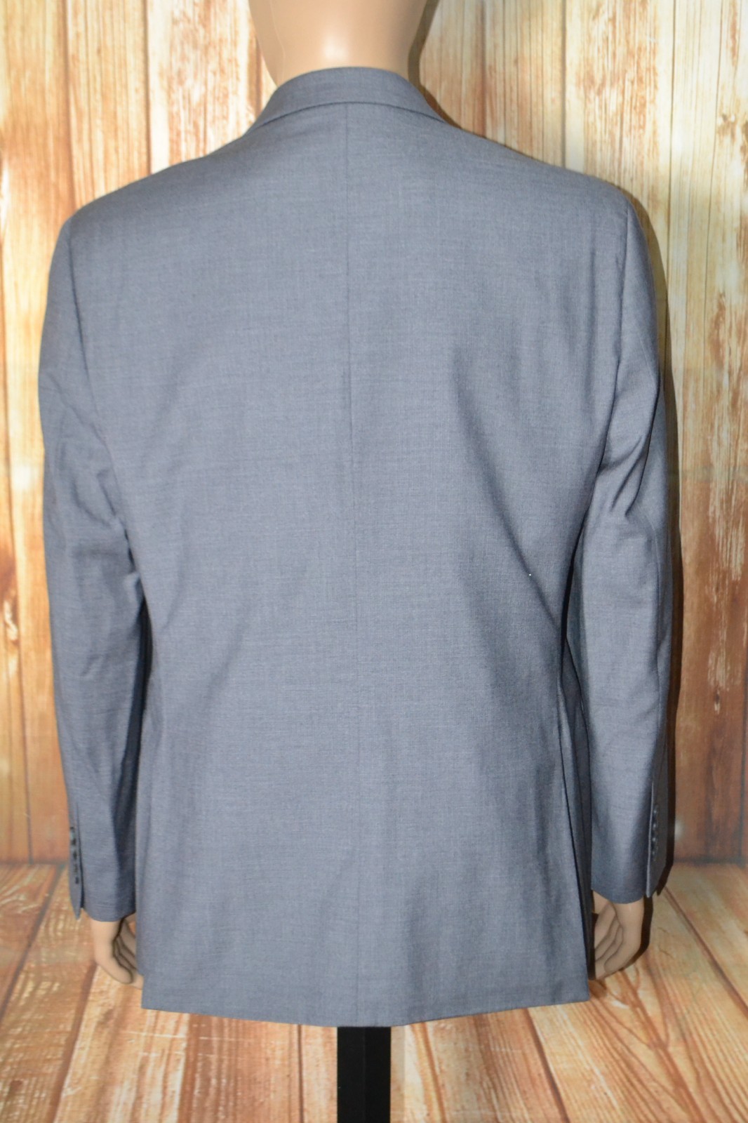 Pronto Uomo Men Gray Polyester Blend 2 Button 3pcs Suit Sz 42R Wst 38×28