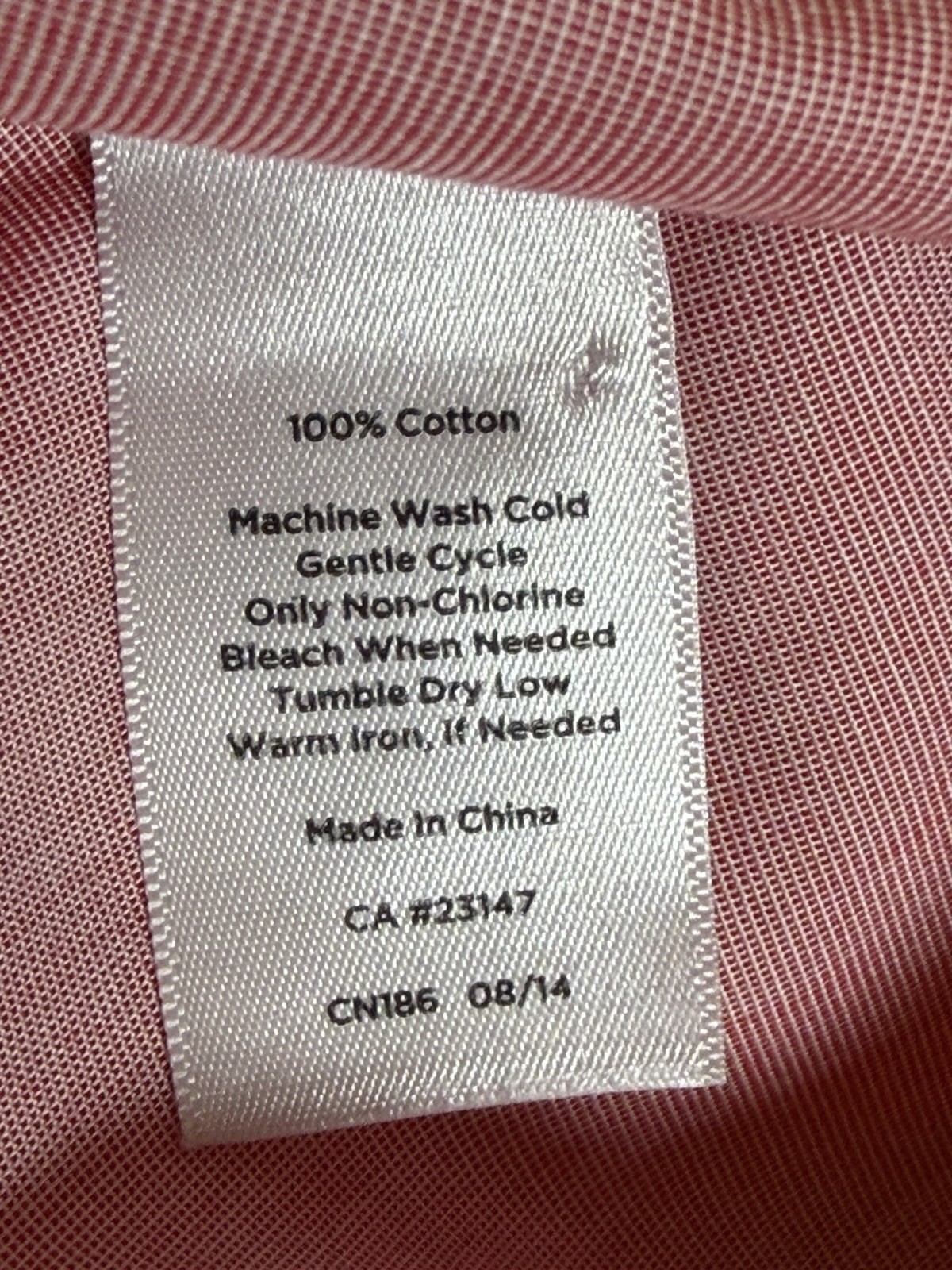 Talbots Button Up Shirt~14 Petite~Long Sleeve Pink Oxford Cotton Classic Office