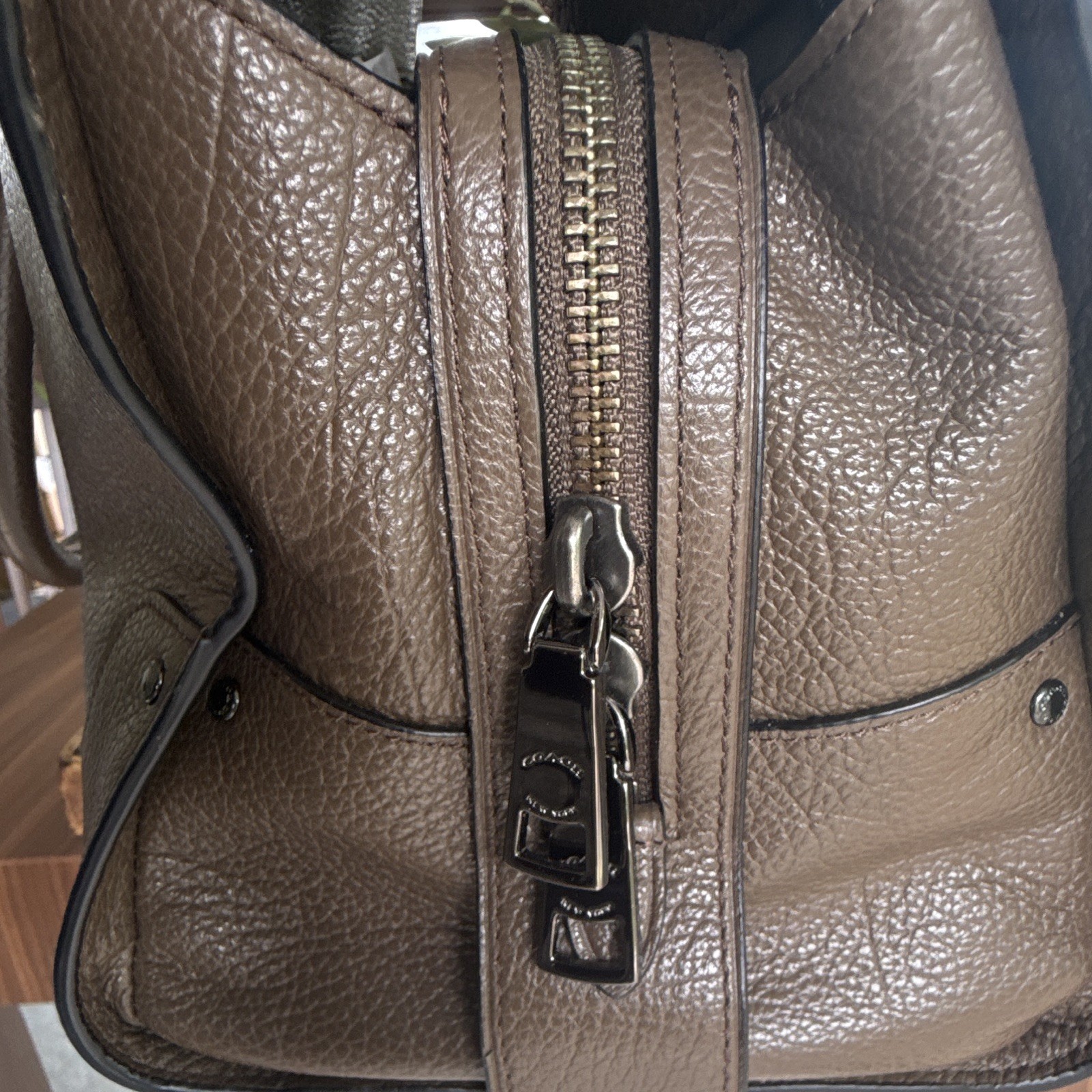 COACH Mercer 30 Grain Leather Crossbody Satchel Purse