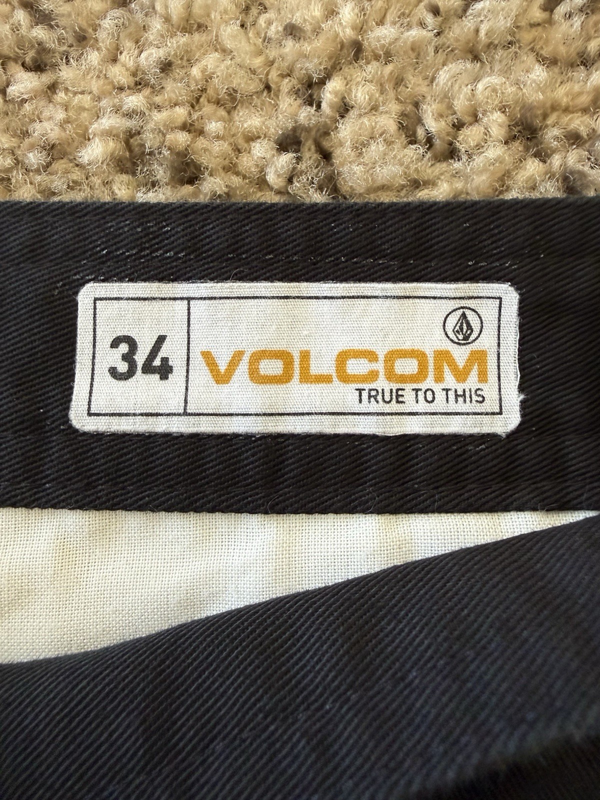 Volcom True To This Pants Regular Fit Black Men’s Size 34×28 Excellent Condition