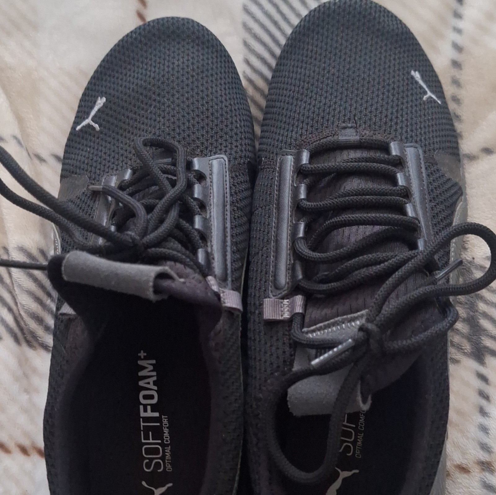 PUMA SoftFoam+ Lace-Up Low Top Athletic Sneaker Black/Gray 380725-02