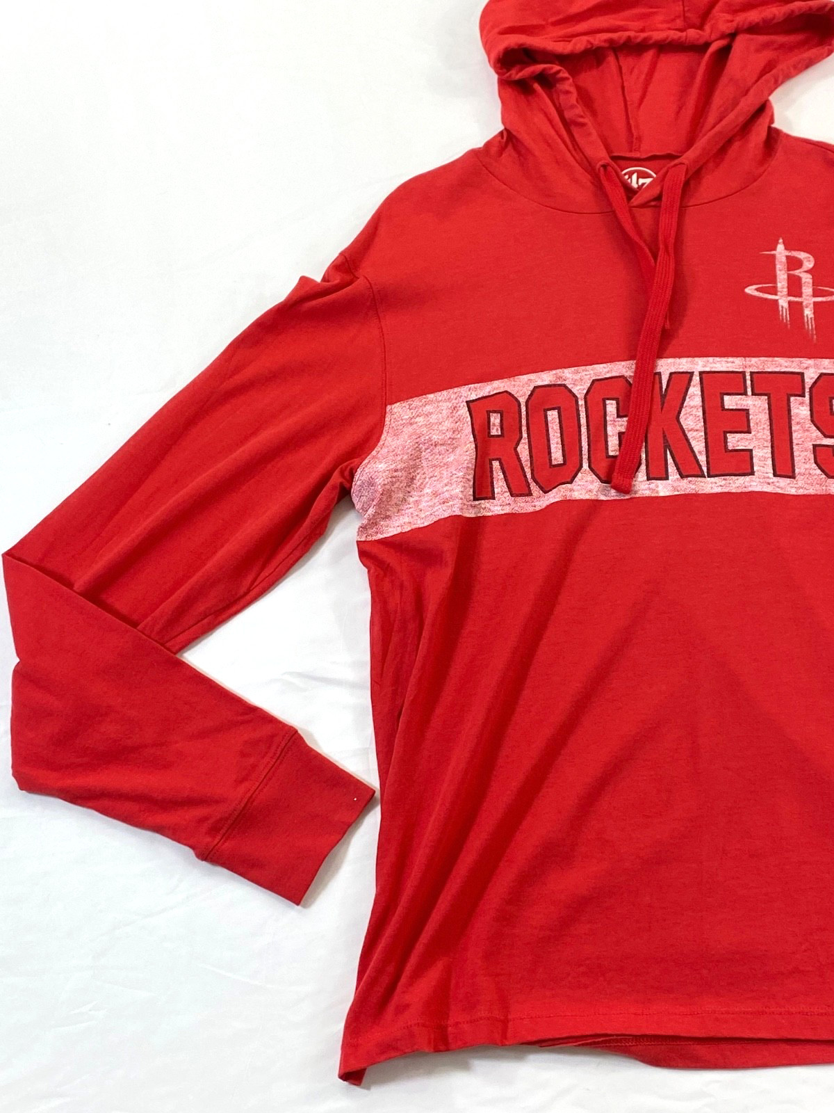 men’s 47 brand Houston Rockets t-shirt hoodie size small rd long sleeve cotton