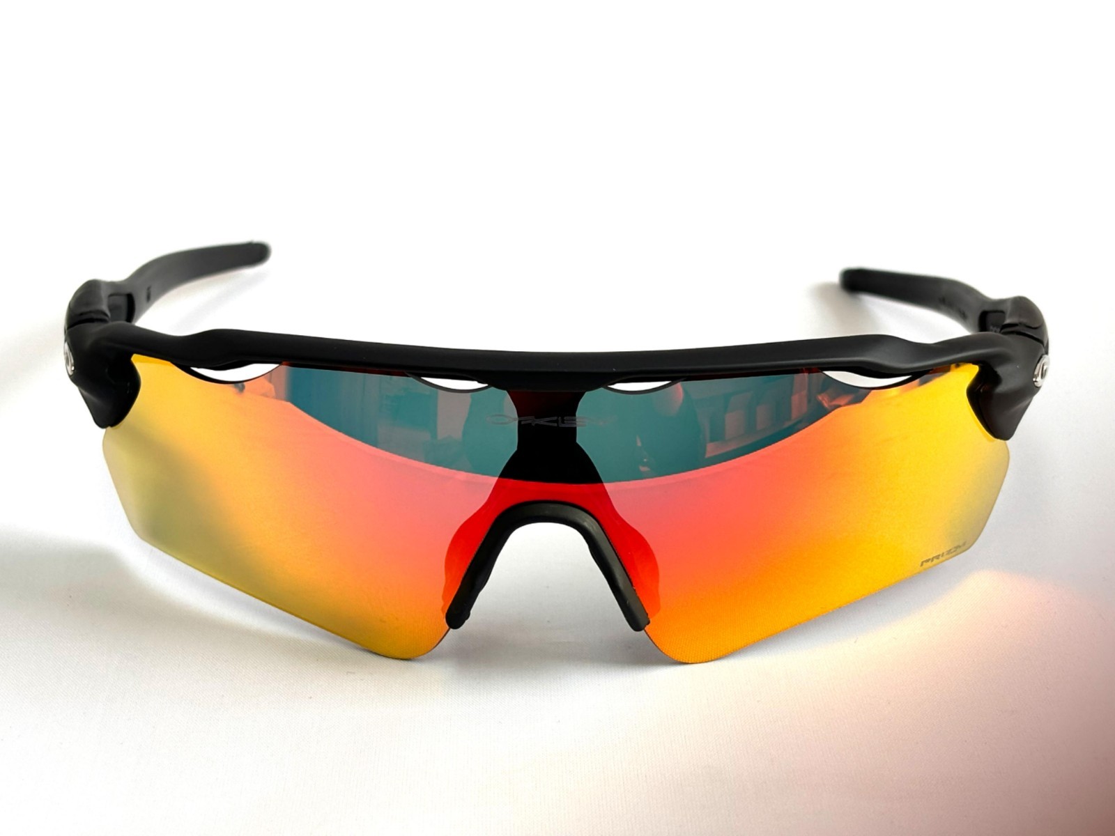 Oakley Radar EV Patn Sunglasses Black Frame Orange Prizm Lenses OO9208