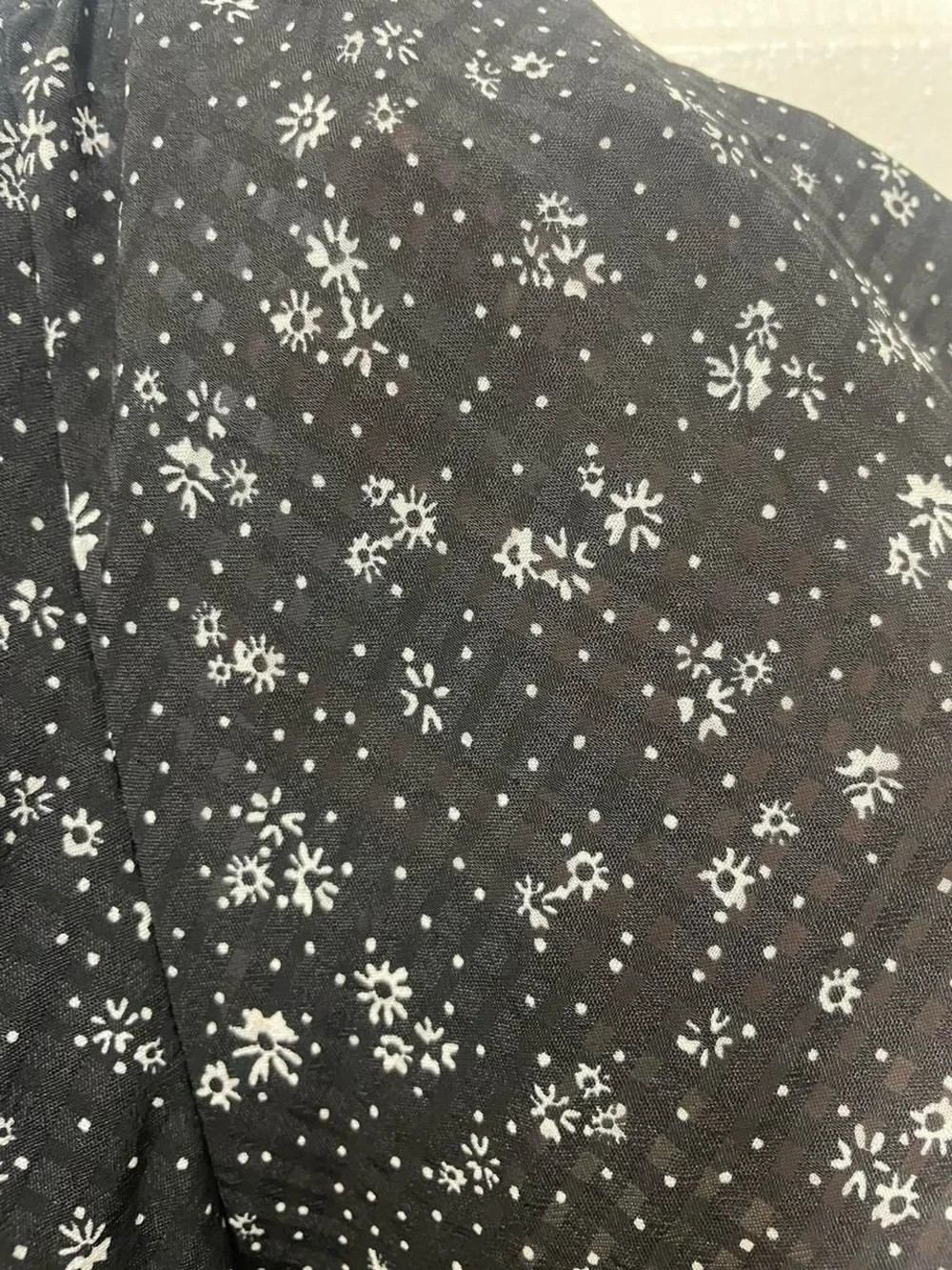 Universal Thread Black with White Floral Print Maxi Dress in size M