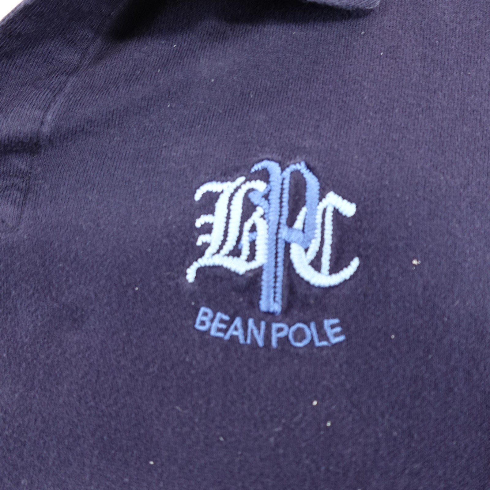 Beanpole Jeans L 105cm Rugby Pullover Large Bike Logo Splatter Flaws