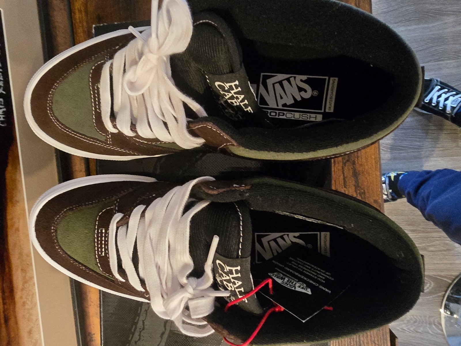Vans Checkerboard Union VCU Skate Half Cab 92 Shoes Dark Brown Green Mens Size 9
