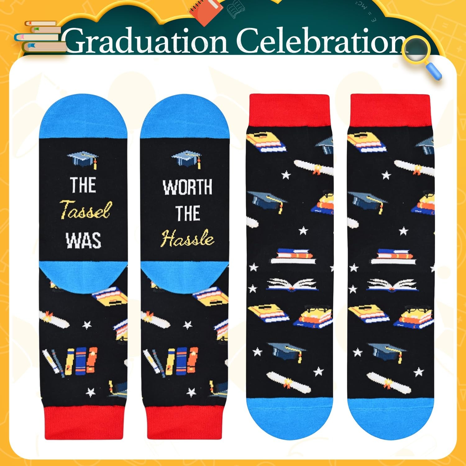 HAPPYPOP Graduation Gifts for Him Her – Socks Congrats Grad Gifts for Male Fe…