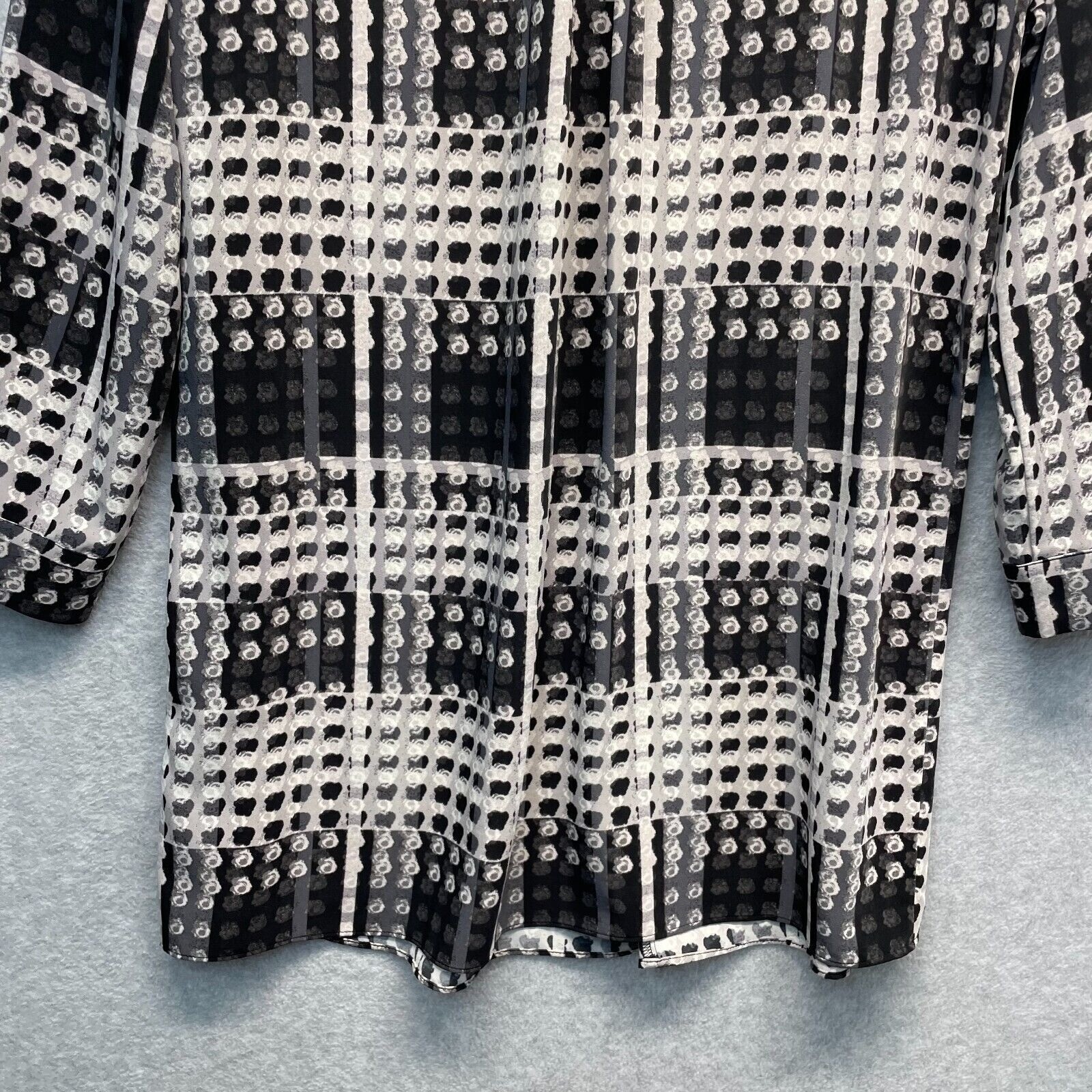 Thakoon Dress Womens Large Long Sleeve Black Polka Dot Abstract Artsy Designer