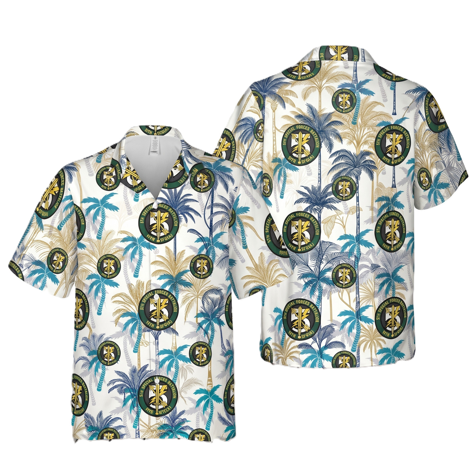 Us Army 19Th Special Forces Group Airborne 5Th Battalion A-Team Hawaiian Shirt