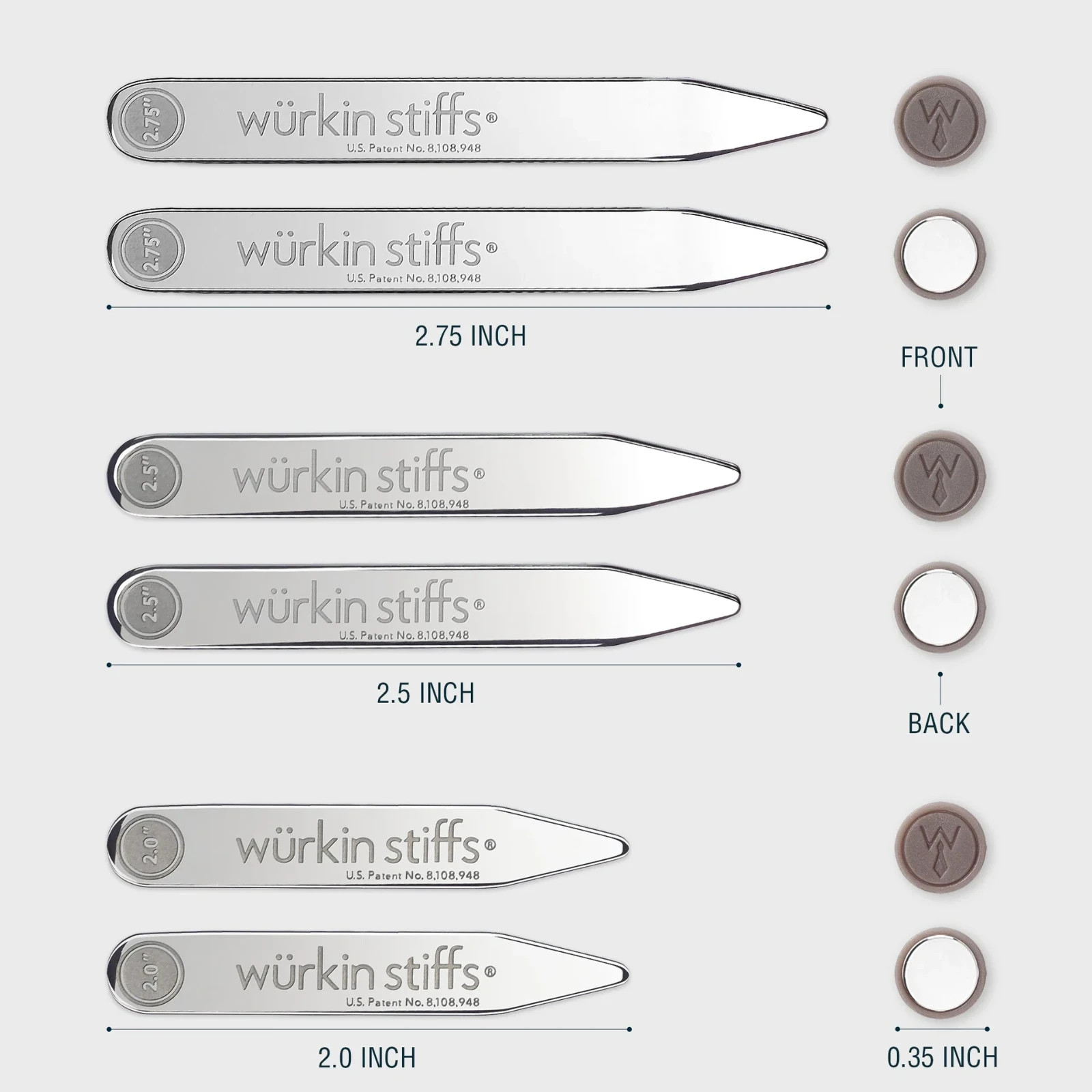 Würkin Stiffs Power Stays Magnetic Collar Stays|Power Stays with Storage Case