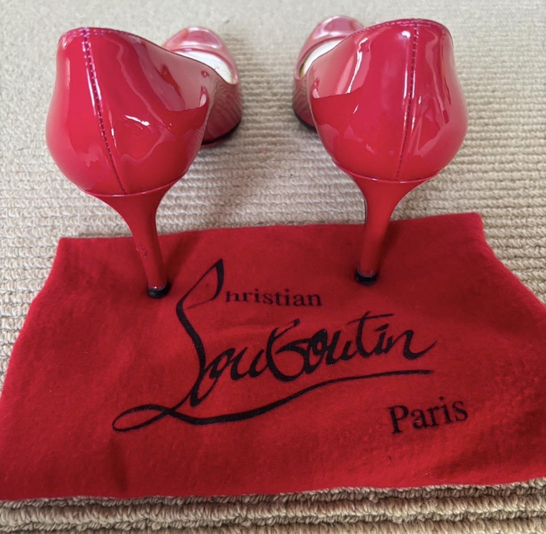 Christian Louboutin Simple Pump, Red, 85mm. 39.5