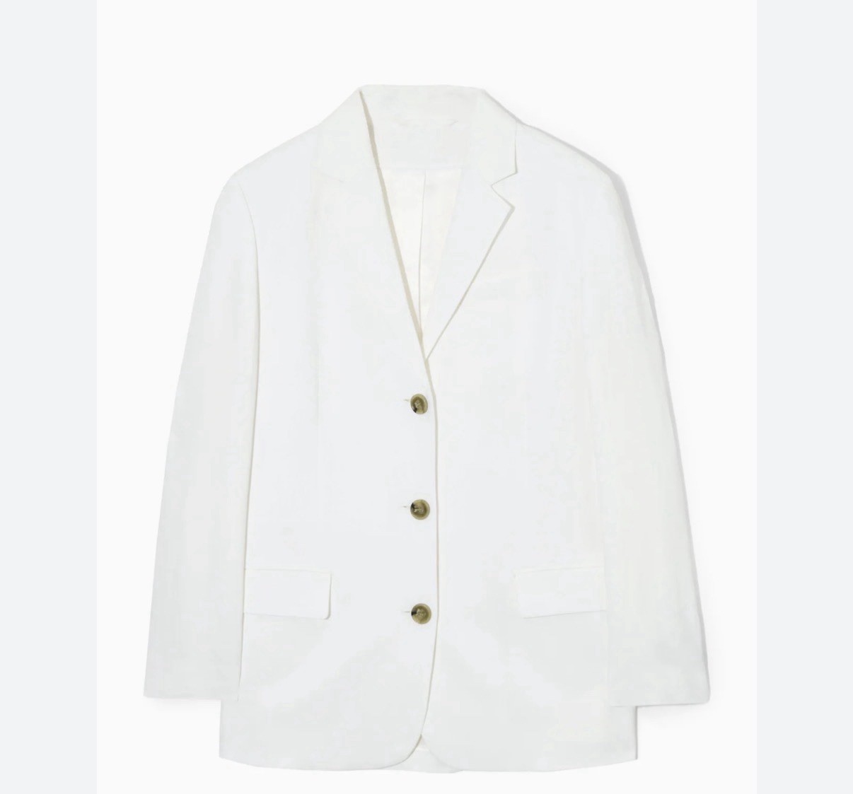 COS Women’s Relaxed Fit Linen Blend Blazer Office Business Size 42 US 12 Large
