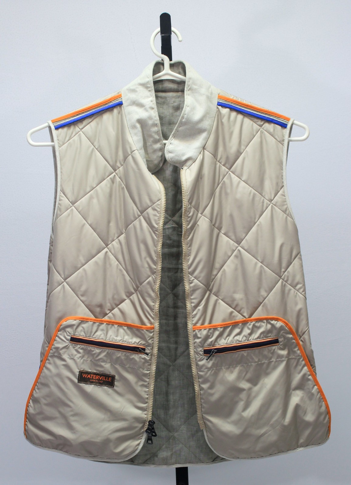 Waterville Quilted Linen Zip Vest Size 58