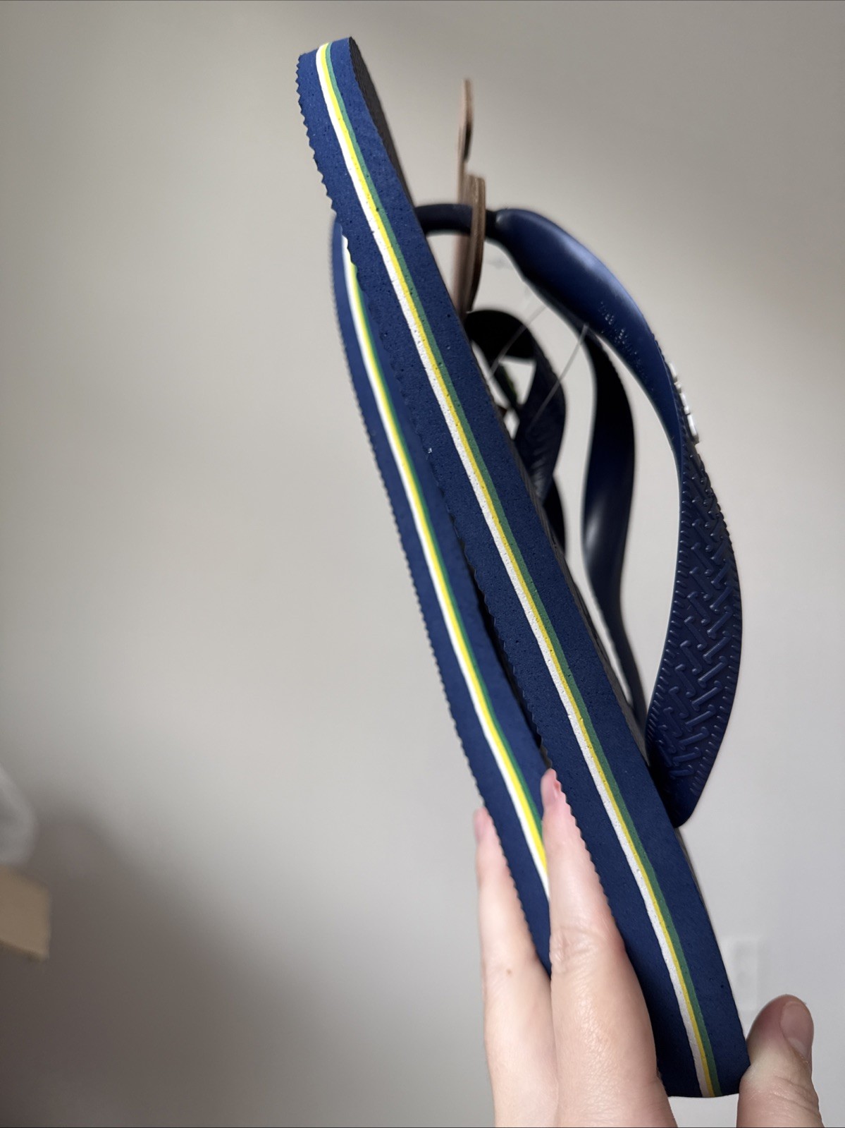 Havaianas Dark Blue Brazil Logo Flip Flop Sandals 9/10M 11/12W
