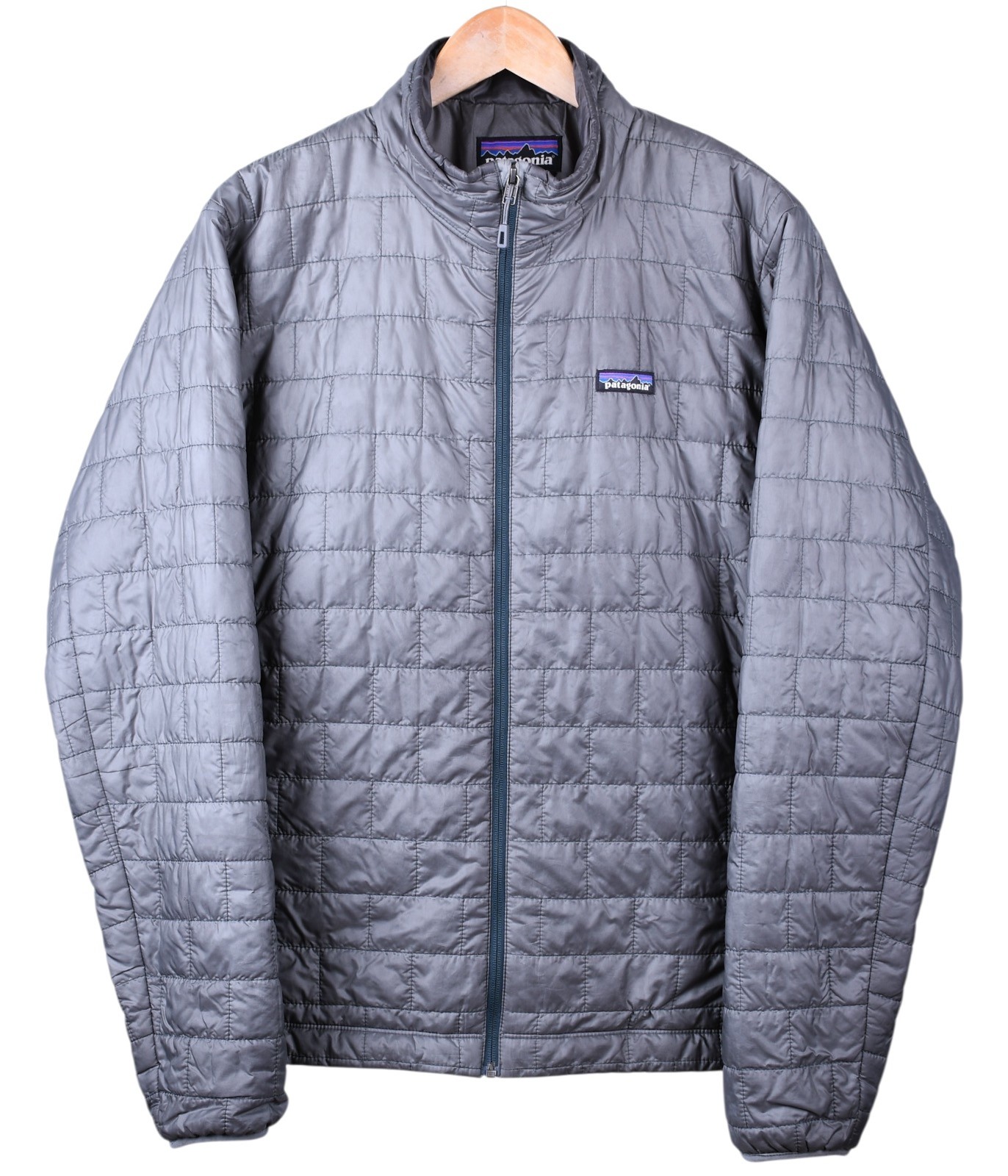 Patagonia Nano Puff Jacket Mens Large Gray Insulated Full Zip