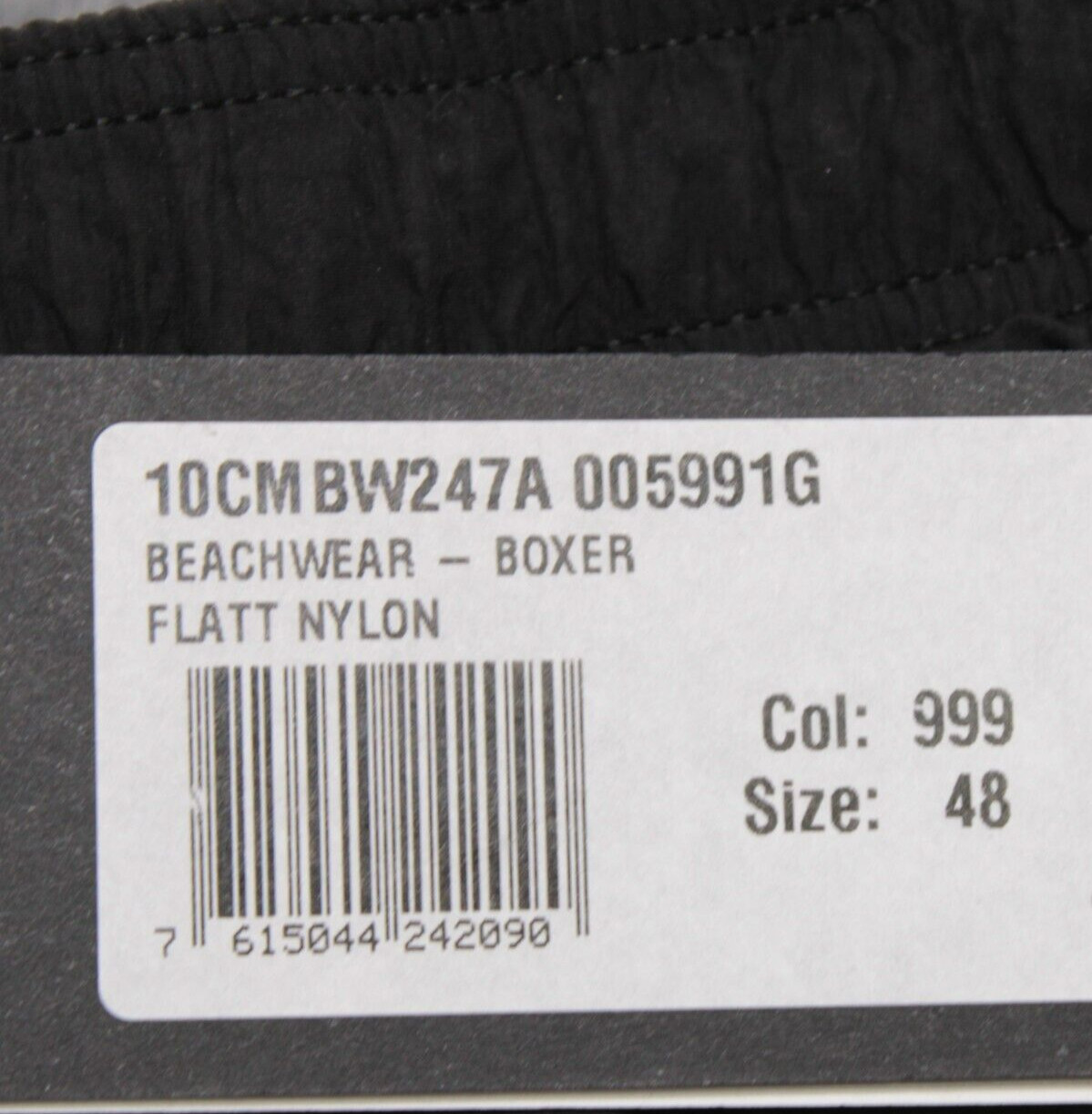 C.P. (CP) Company NWT Swimsuit / Trunks Size 48 32 US Solid Black 100% Polyamide