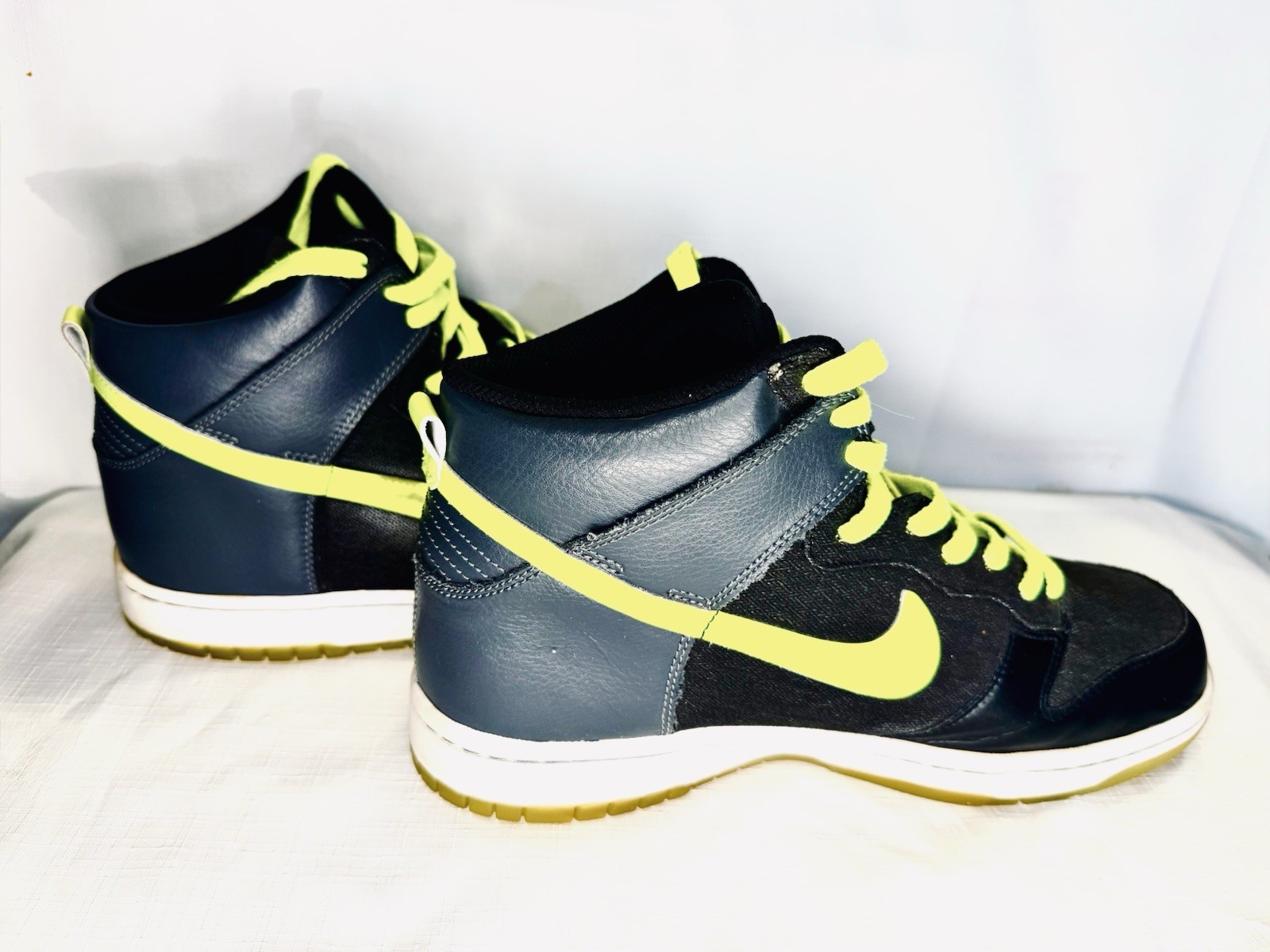 Nike Dunk 6.0 Premium High Grey Volt Black Mens Size 10.5 Sneakers 506266-007