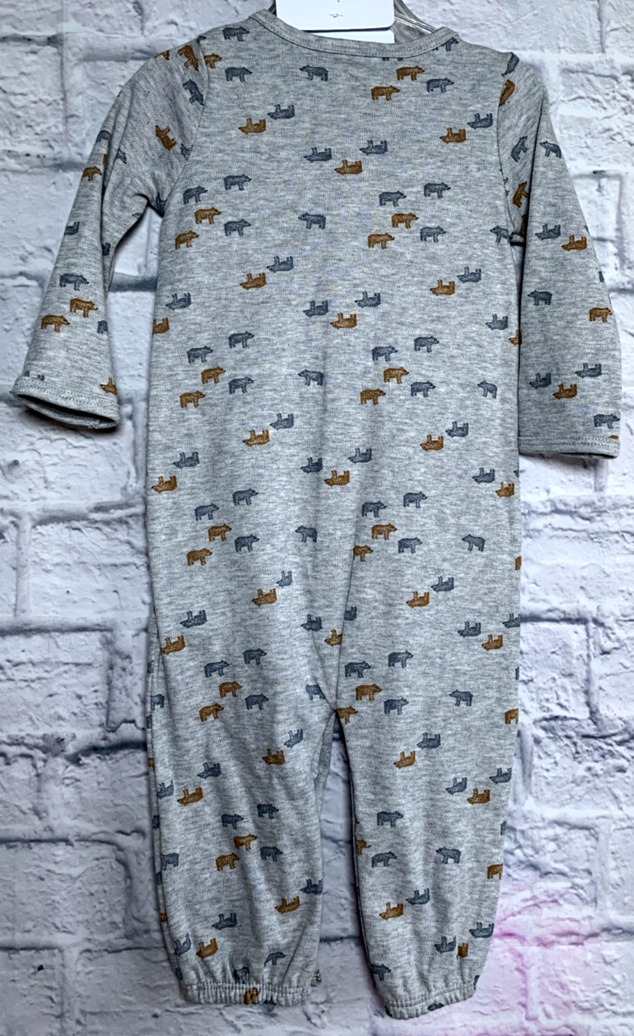 Carters Bear Print 3-piece Matching Set W/Snap Suit, Hat, & Booties 6-9M NWT.