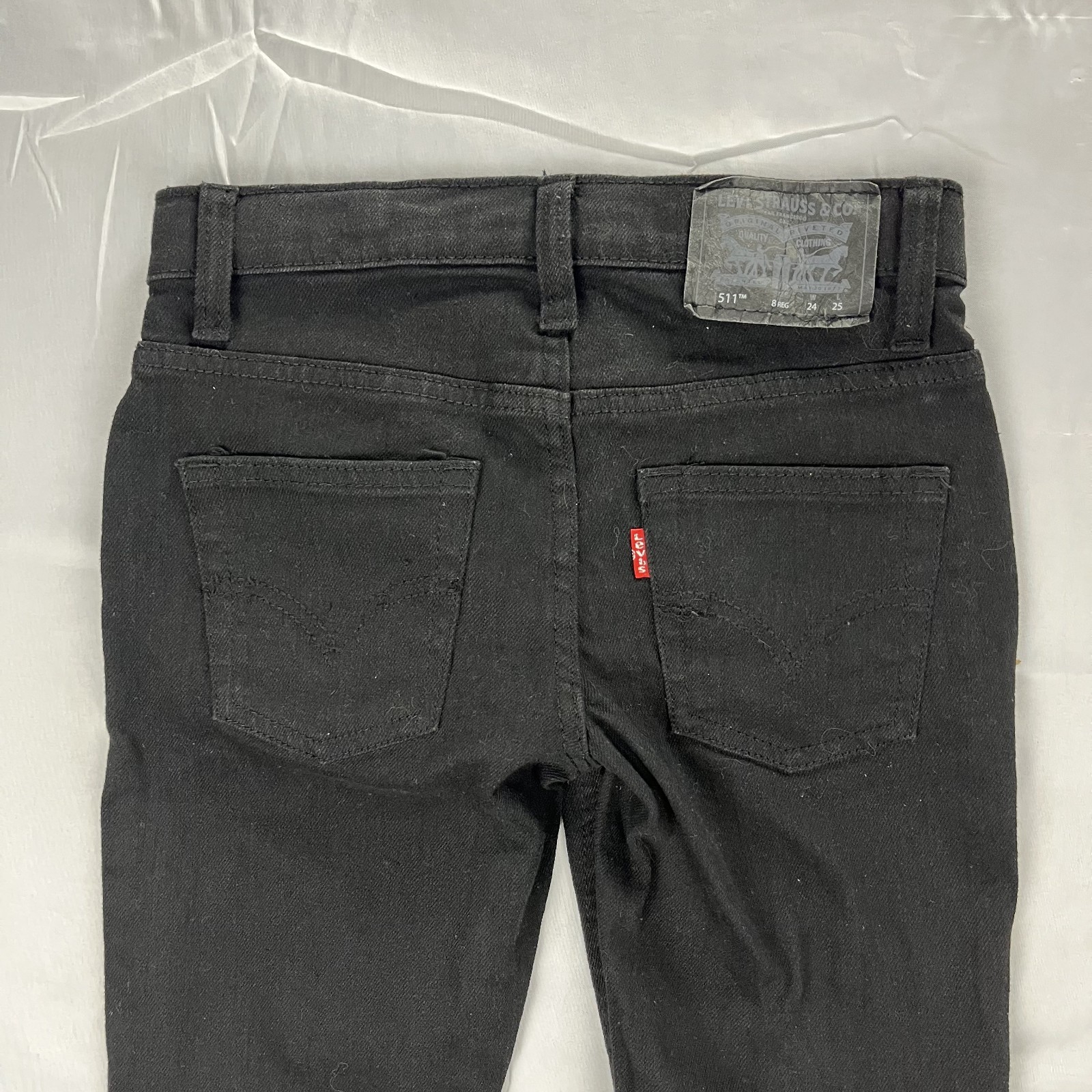 EUC Levi’s 511 Slim Boys 8 REG Performance Black Stretch Denim Jeans W24 L25