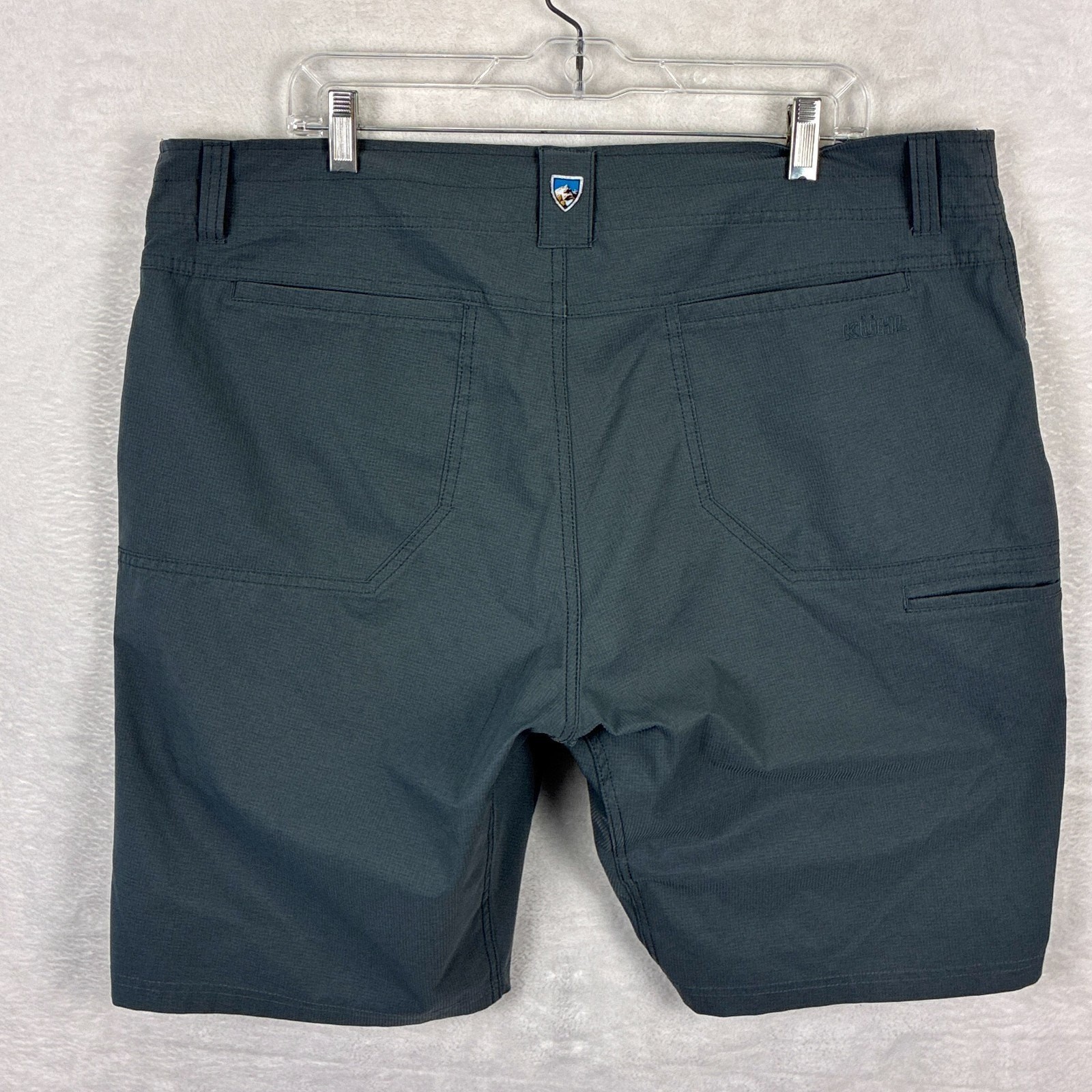 Kuhl Shorts Men 40 Gray Silencr Cargo Ripstop Hiking Backpacking Trekking Preppy