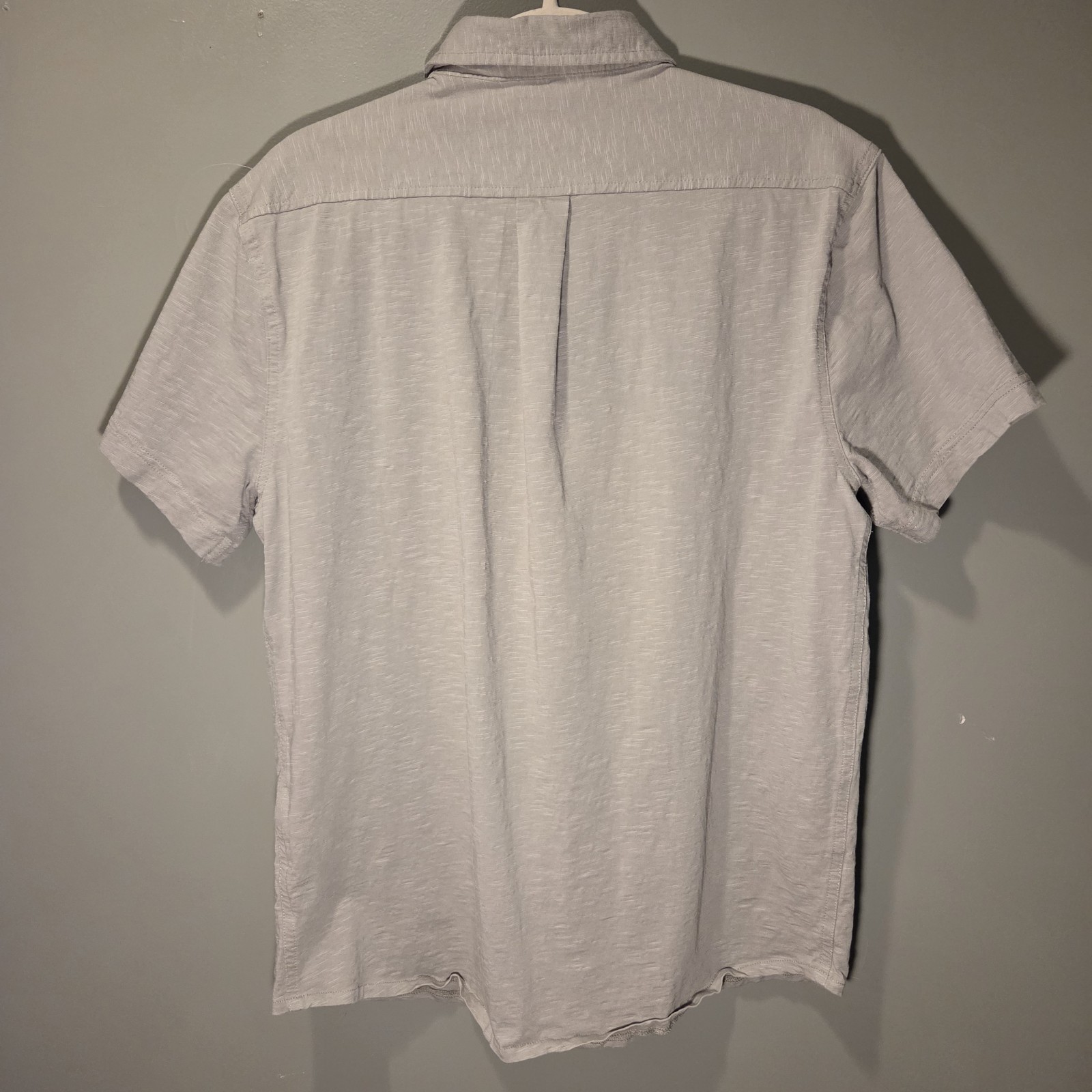 J.Crew Short Sleeve Button-Up Shirt 100% Cotton, Men’s Size L, Sage Green Gray