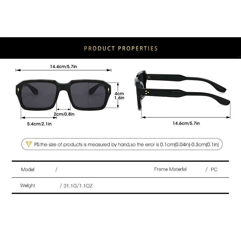 Square Classic Sunglasses For Men Women Outdoor Driving Party Glasses UV400
