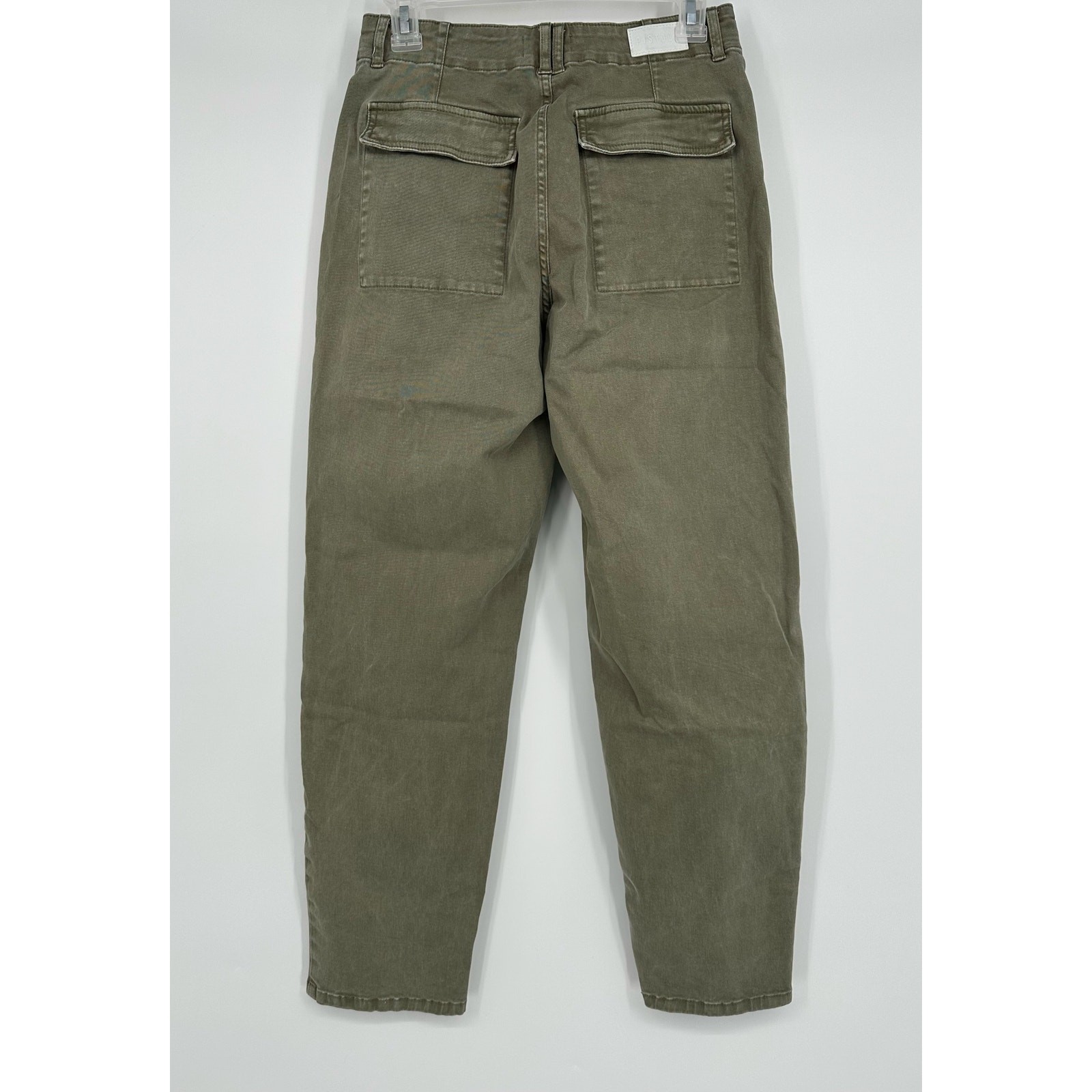 PISTOLA Pamela High Rise Straight Trouser in Dark Olive