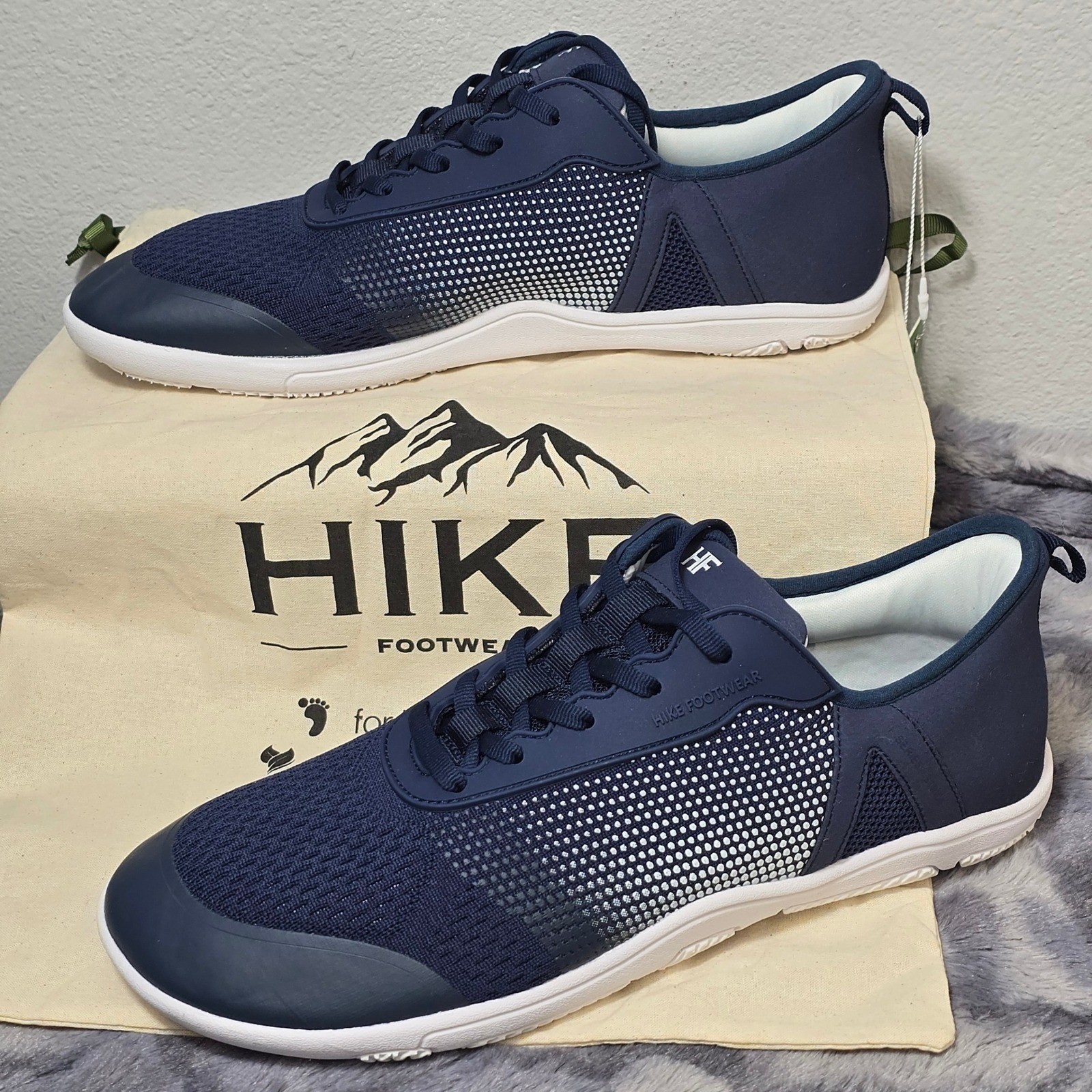 NWT Hike Footwear HF Stride Blue Barefoot Sneaker Unisex Mens Size 12 EU 45