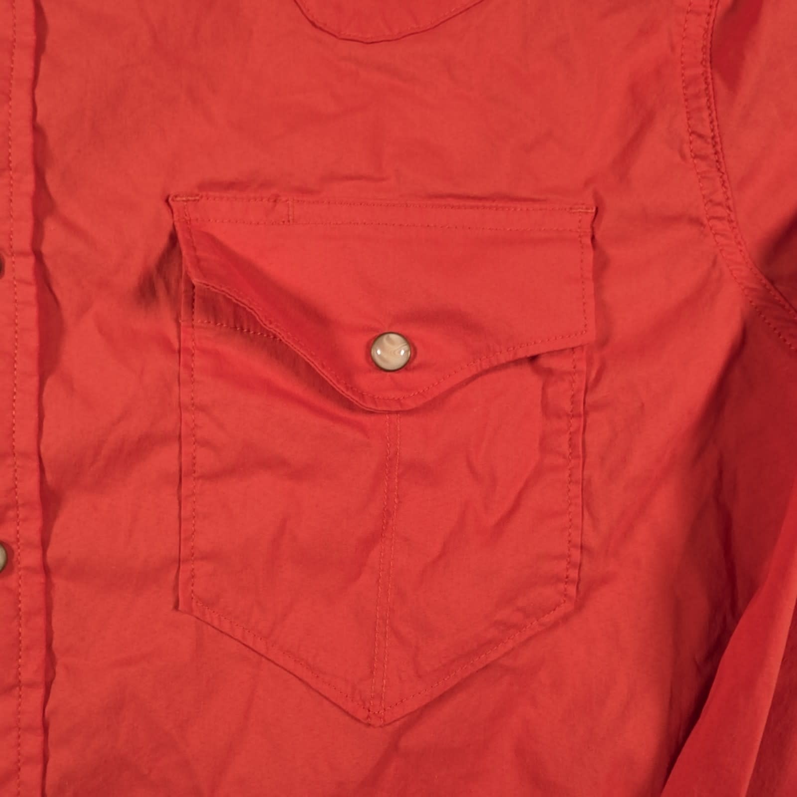 Tecovas Western Shirt Mens L Orange Pearl Snap Long Sleeve Cowboy Rodeo