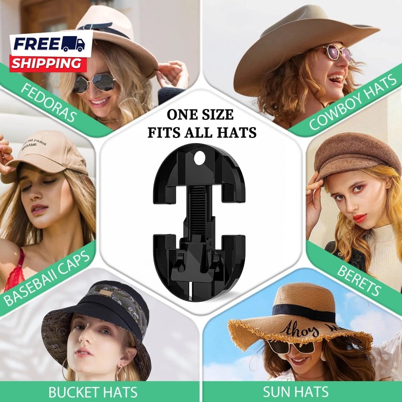 Adjustable Hat Stretcher Reshaper for Cowboy Fedora Baseball Caps Size 7-8 1/2