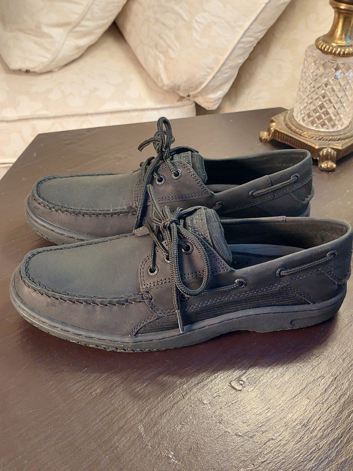 Sperry Men’s Billfish 3-Eye Black Leather Boat Shoe STS24997 Size 12 NEW! $115