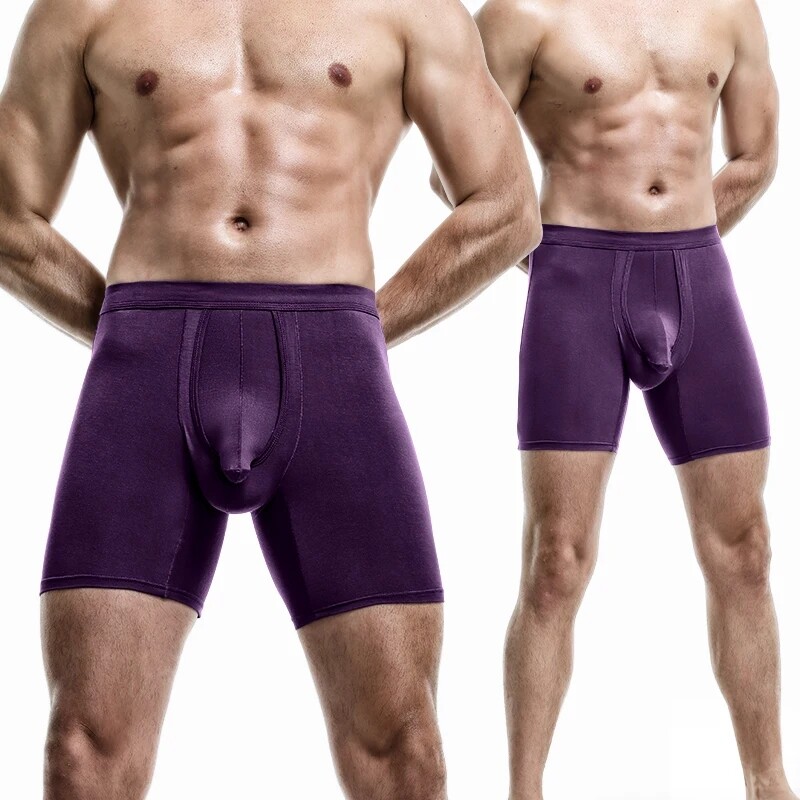 2 Pack Men Underwear Separate Penis Ball Pouch Comfortable Boxer Shorts Briefs