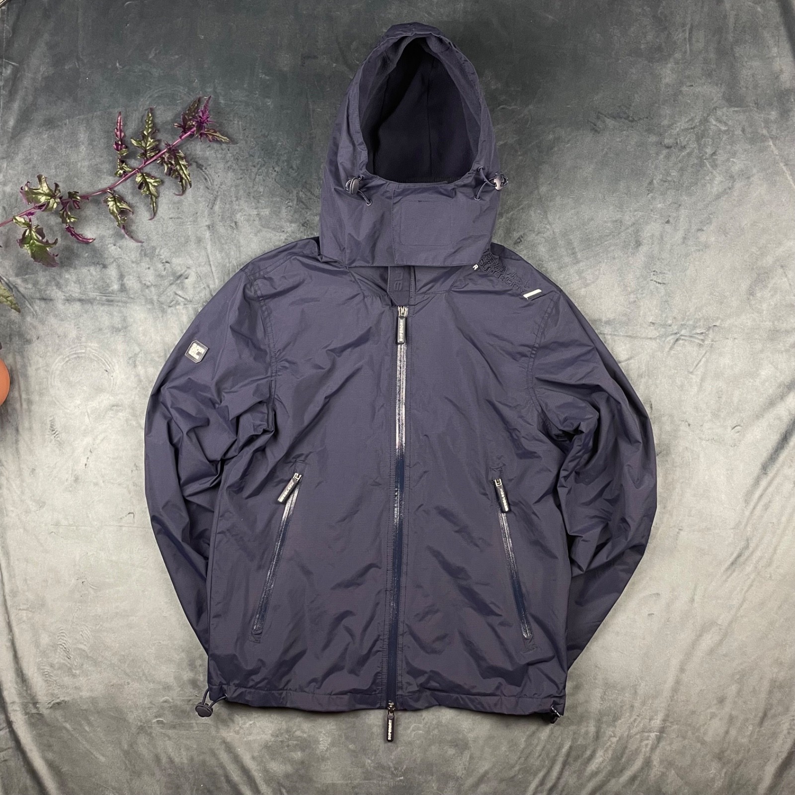 Superdry Cliff Hiker International Jacket Dark Navy Blue L Gorpcore Windcheater