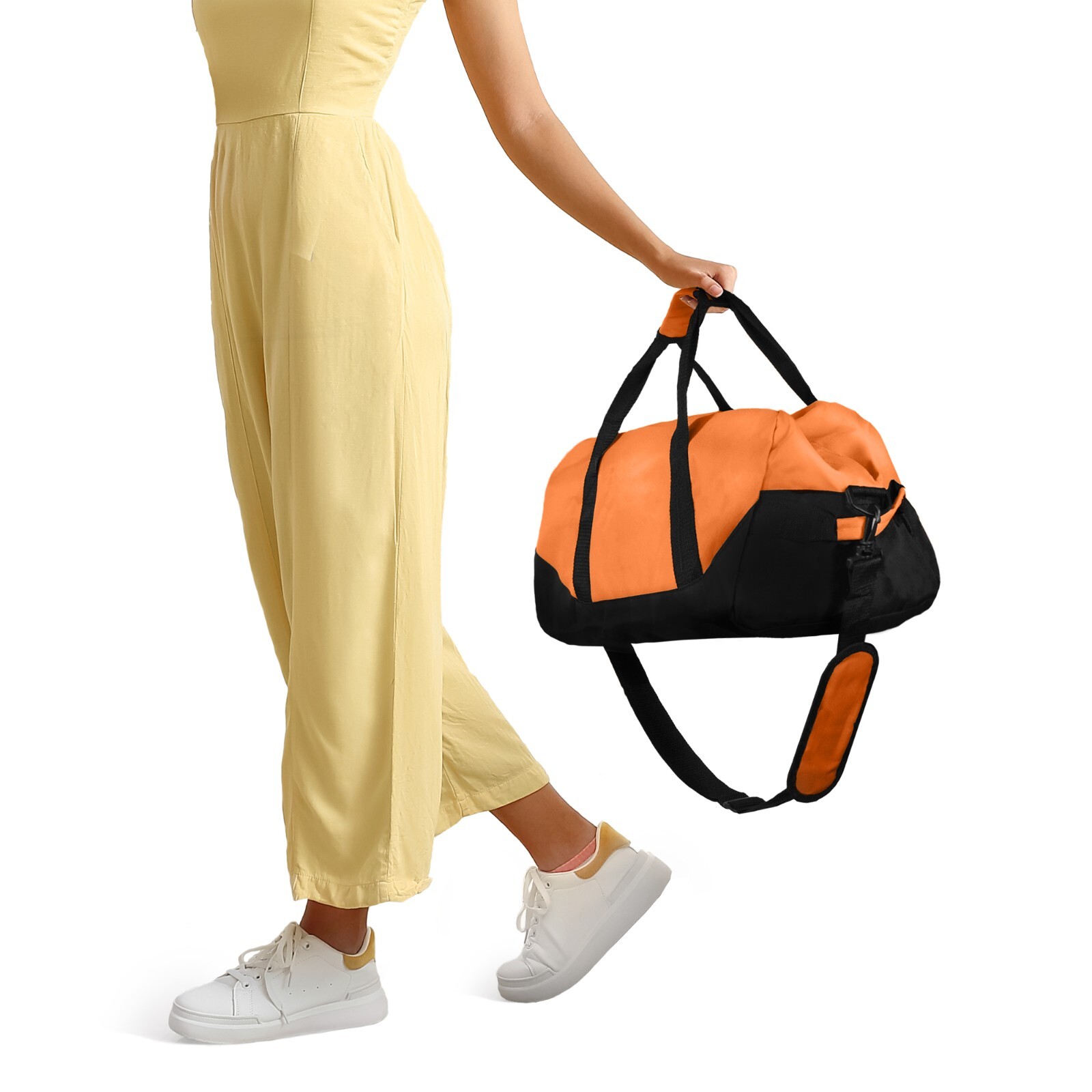 DALIX 21″ Sling Duffle Duffel Ditty Bag Sports Gym Bag Travel Orange