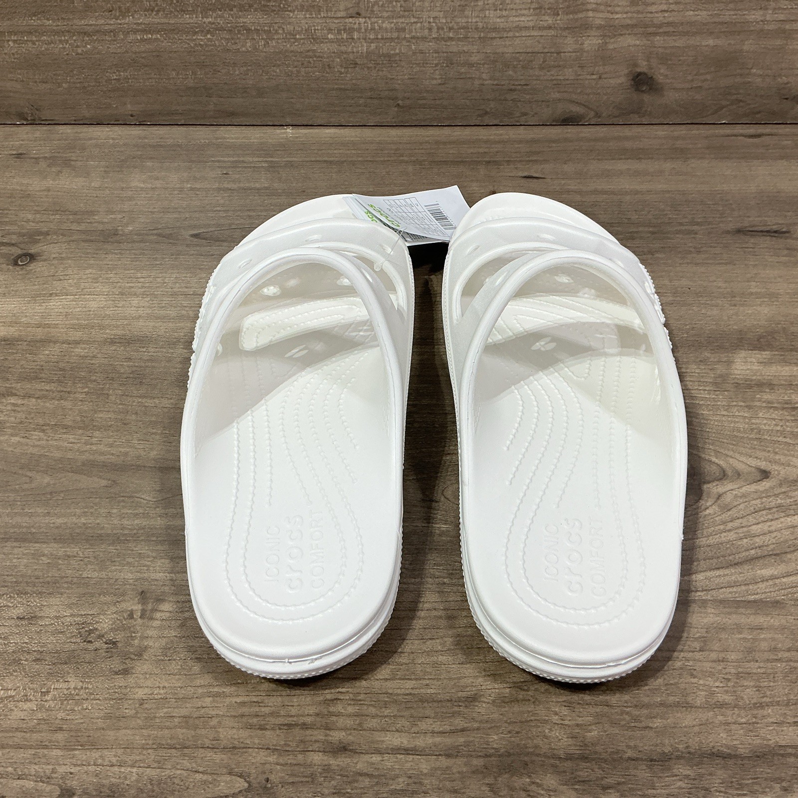 NEW Crocs Baya Sandals Flip Flop Mens White Size 11 Ventilated 207627-100