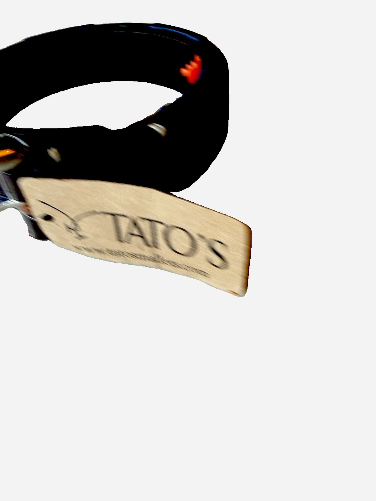 Tato’s Polo Belt Navy & Orange Hand-Embroidered Argentine Leather Size 28 NWT