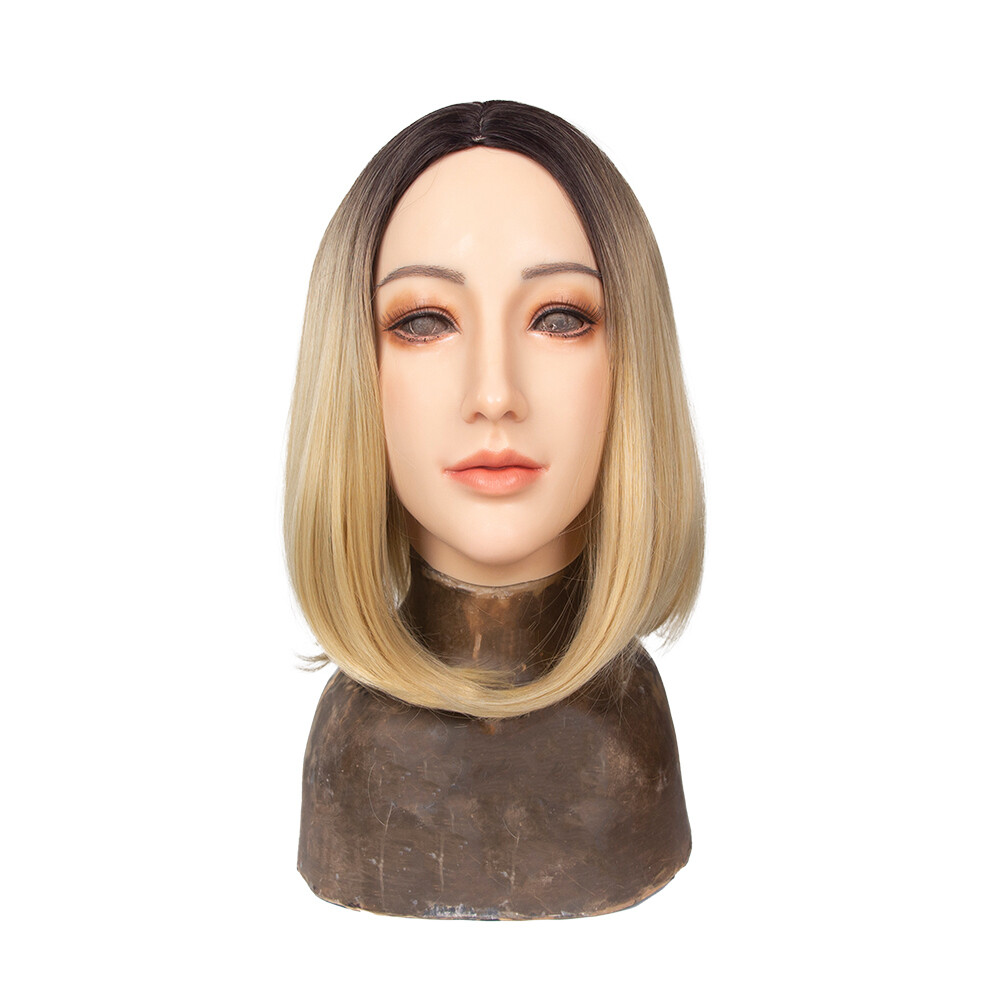 SHM Full Silicone Bodysuit Breast Form Head Mask Full Face Disguise Crossdresser