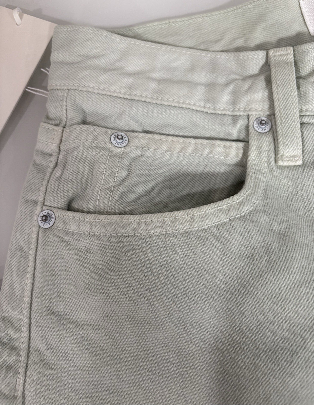 SLVRLAKE Tess Straight-Leg Jeans Size 25 Vintage Aloe NWT
