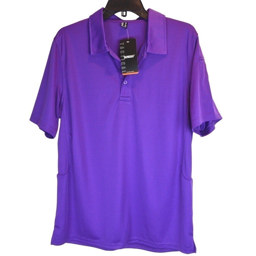 TACVASEN Men’s Outdoor Sports Performance Polo Shirt, Medium NWT
