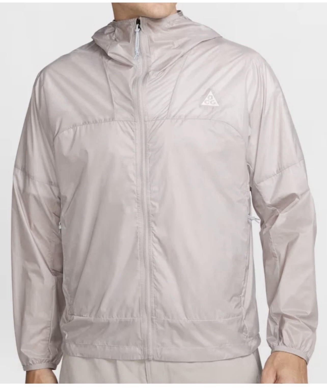 Nike ACG Gray Ripstop Hooded Full-Zip Windbreaker Jacket w/ Pockets Men’s M